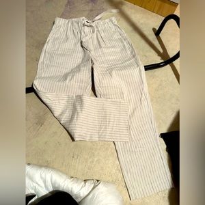 S - Babaton Linen Pinstripe Pants. NWOT.